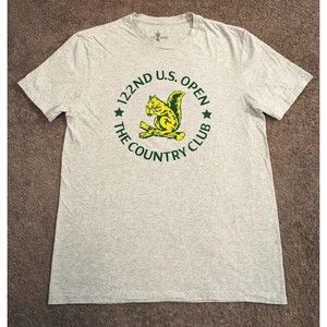 Men's 2022 US Open The Country Club Brookline Gray Golf T-Shirt Medium